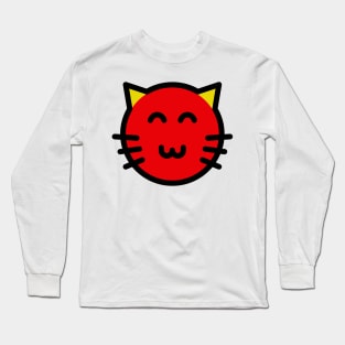 Cute Little Kitten Cat Red Long Sleeve T-Shirt